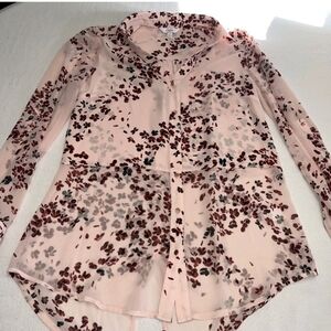 Candie's Pink and Red Floral Blouse